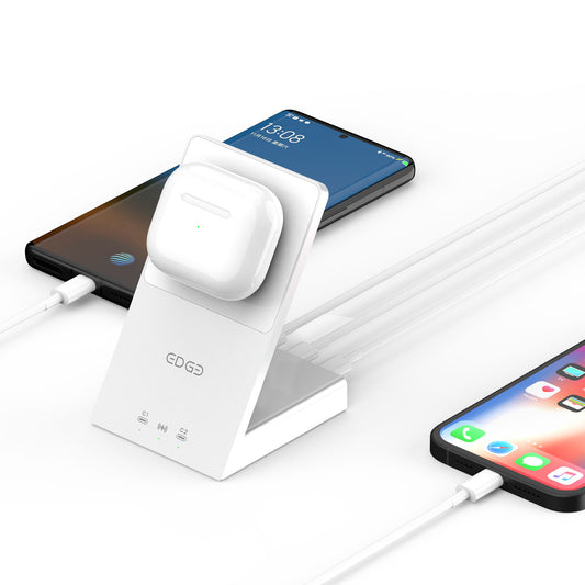 LIMETA MD100: 3-in-1 Wireless Charger for MagSafe Charger Stand - 45W USB C Charger - Compatible with iPhone 14/13/12/Pro/Max/plus AirPods and Galaxy Samsung