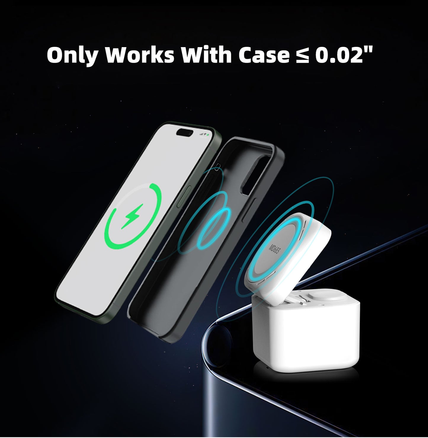 LIMETA Magnetic Wireless Charger, 4 in 1 Fast Charging Station, 68W Foldable USB-C Charger with OTA Update for iPhone 15/14/13 Series, Apple Watch, AirPods