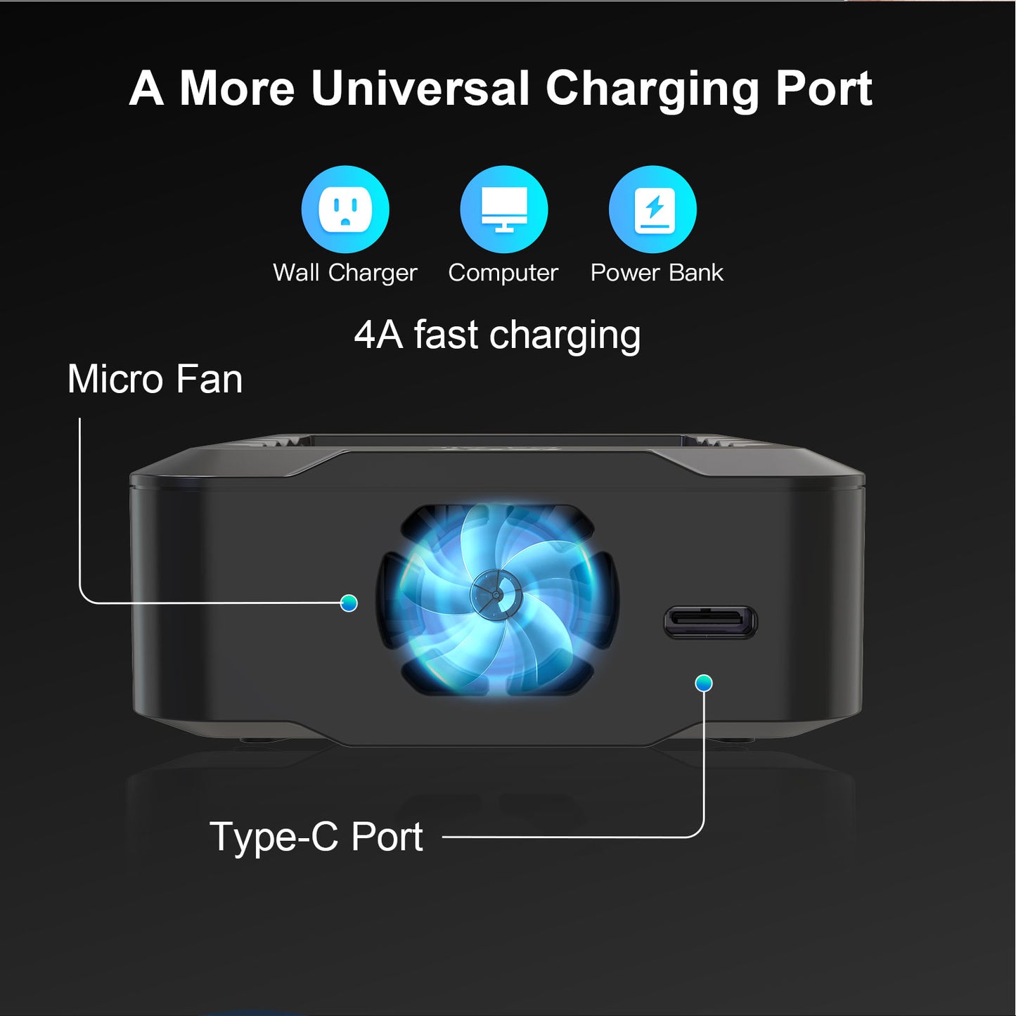 LIMETA R4 AIR Universal Smart Battery Charger - USB Type-C QC3.0 Output - Fast Charging for AA AAA Li-ion 18650 Rechargeable Batteries - APP Connectivity - Fire Prevention Material